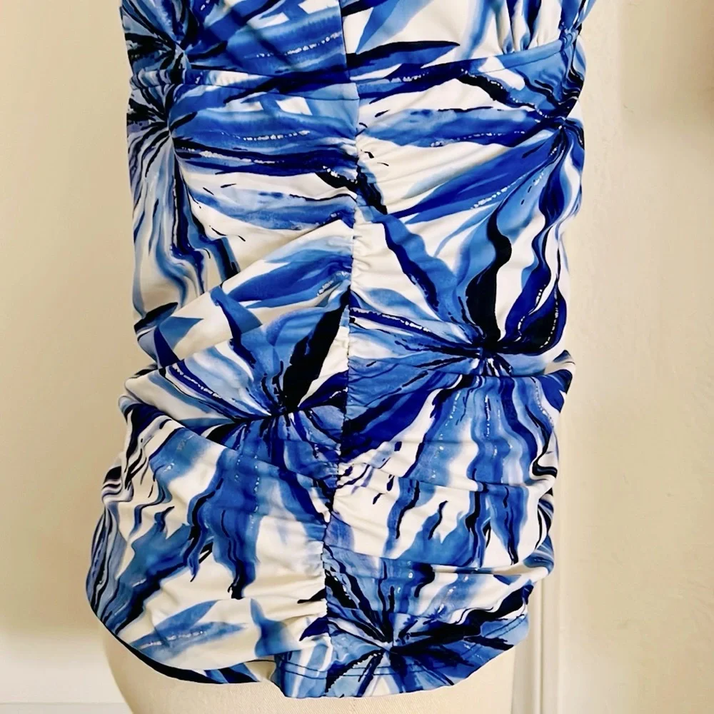 Tankini / Flattering Design In Blues - Picture 2 of 10